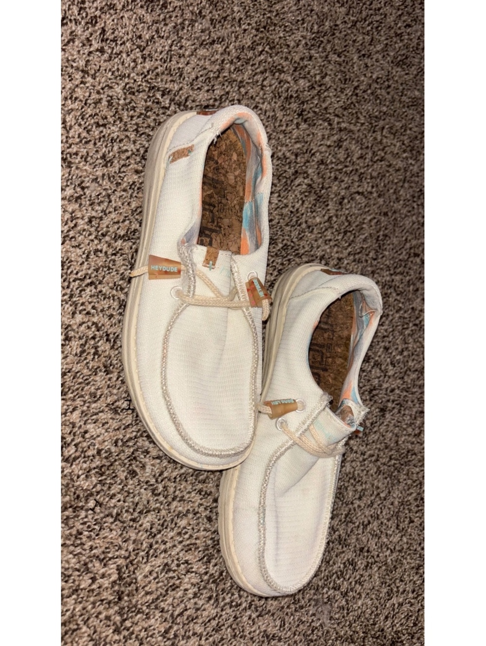 Women’s Hey Dude Wendy Eco White Slip-On Shoes Size 6